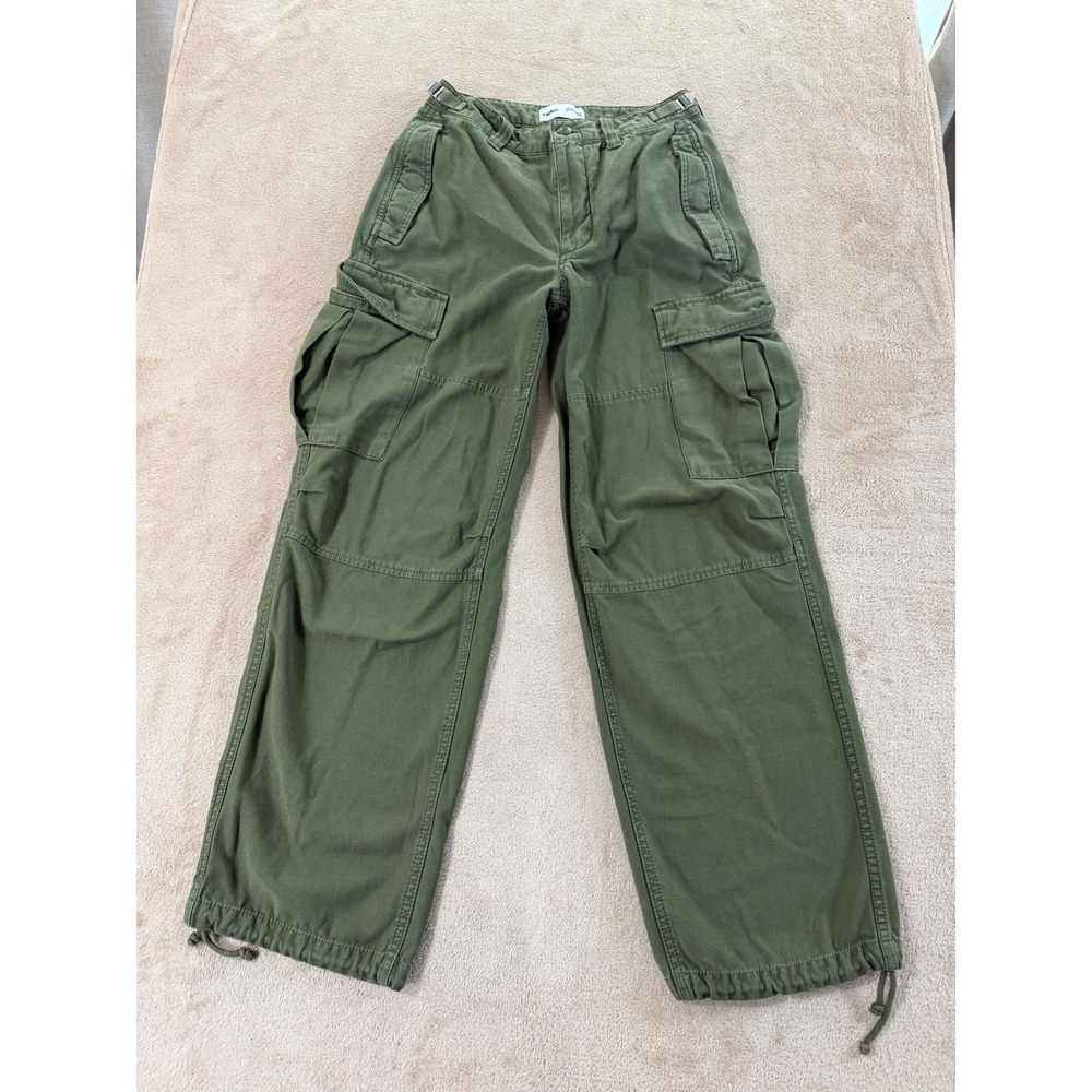 Aritzia TNA Supply Cargo Pants Womens 0 Olive‎ Green Relaxed fit, Mid-rise EUC
